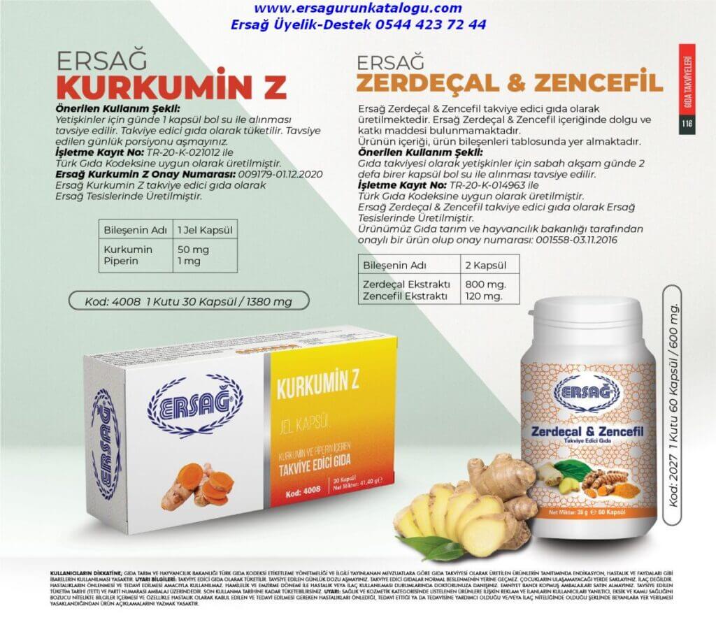 Ersağ Zerdeçal & Zencefil / Kurkimin Z