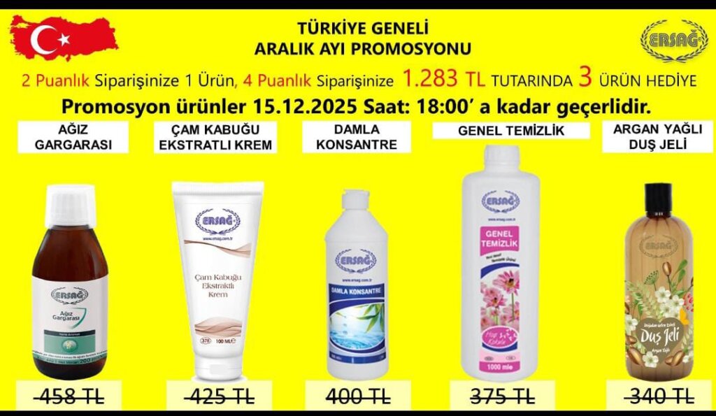 Ersağ 2025 Promosyon (Hediye) Ürünleri